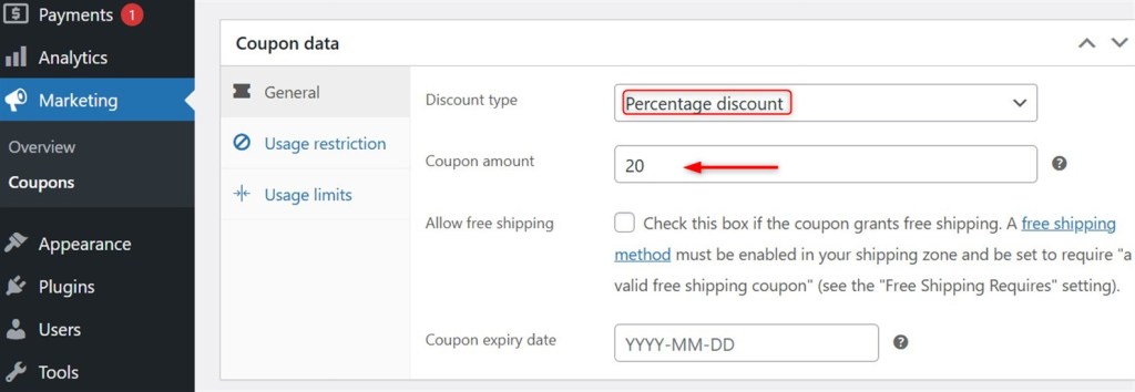 percentage discount